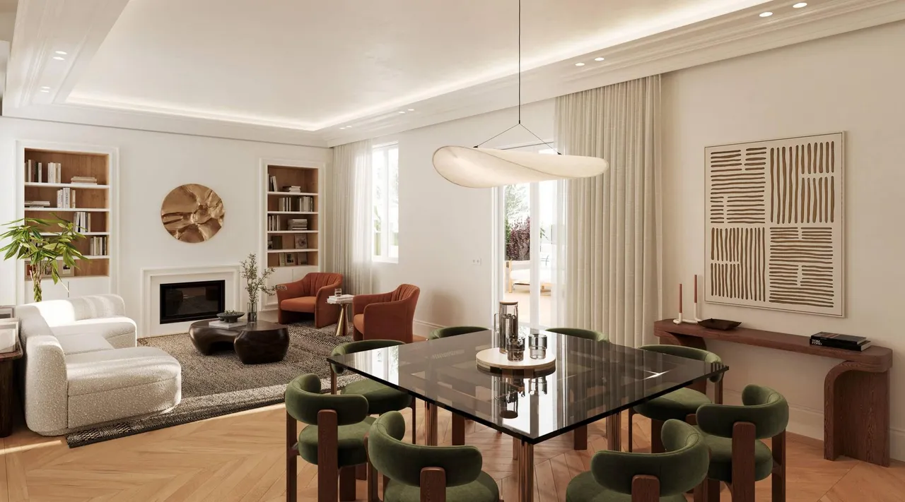 living - 353m² apartment for sale in Almagro, Madrid - gallery - 2