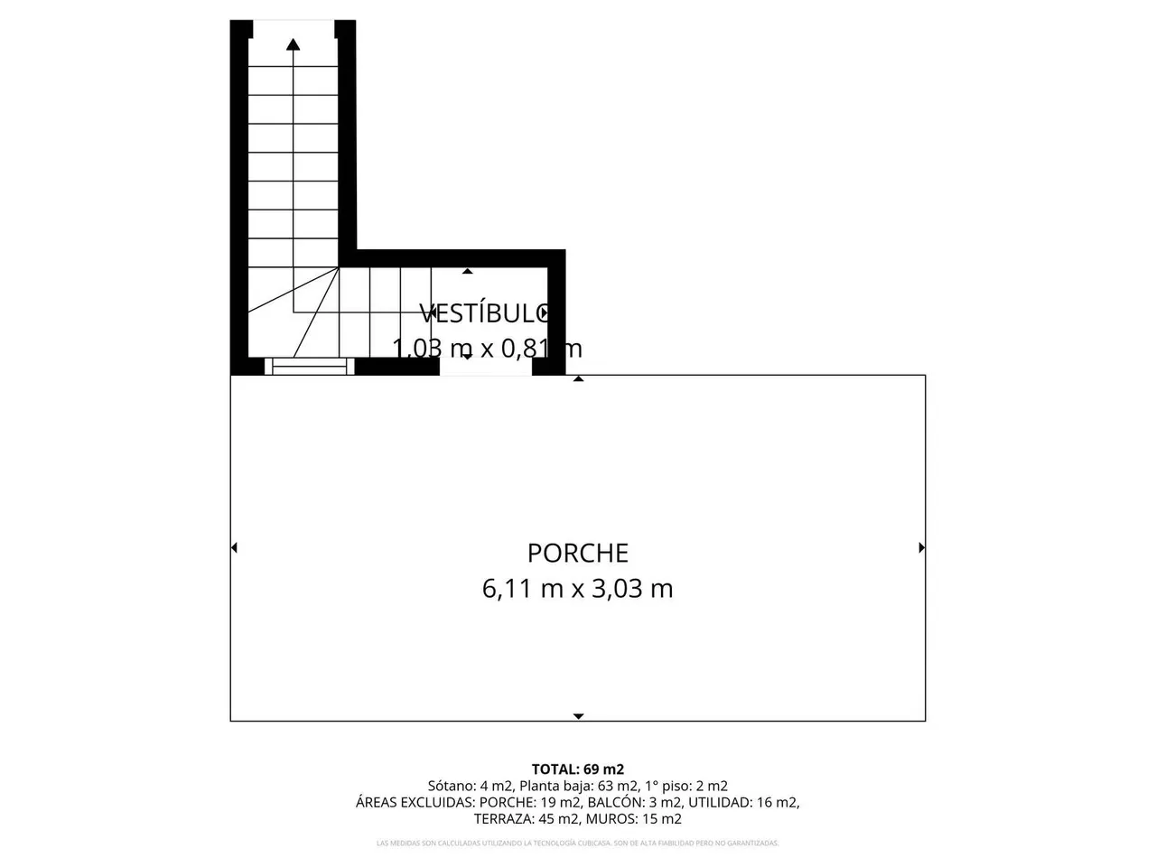 living - 135m² building with 58m² terrace for sale in Marbella Centre - Floor Plan - 1