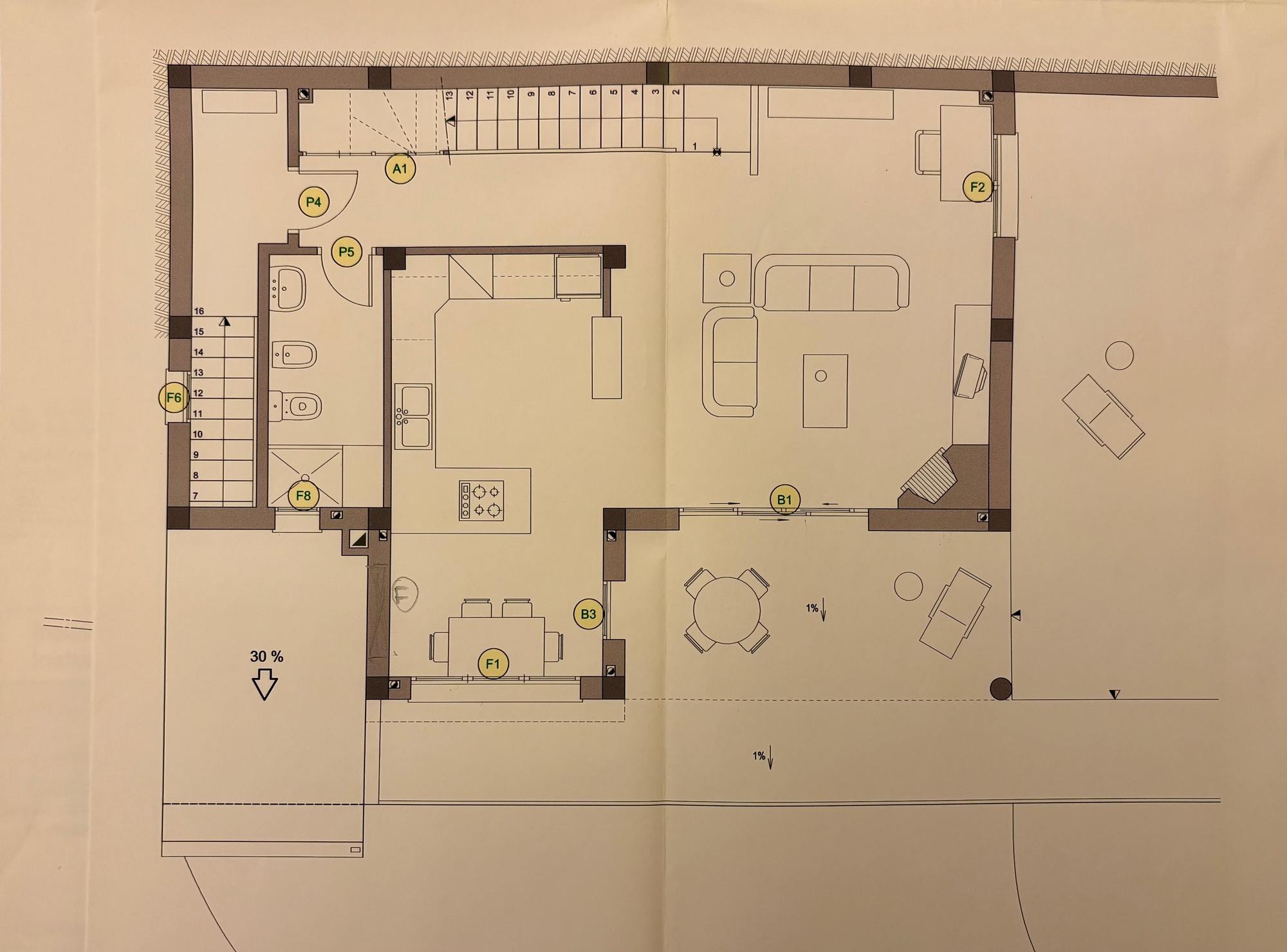 living - Casa / villa de 260m² en venta en Bahía de Rosas - Plano del piso - 2