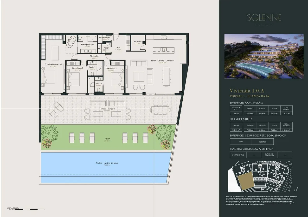 living - Solenne - Plano del piso - 2