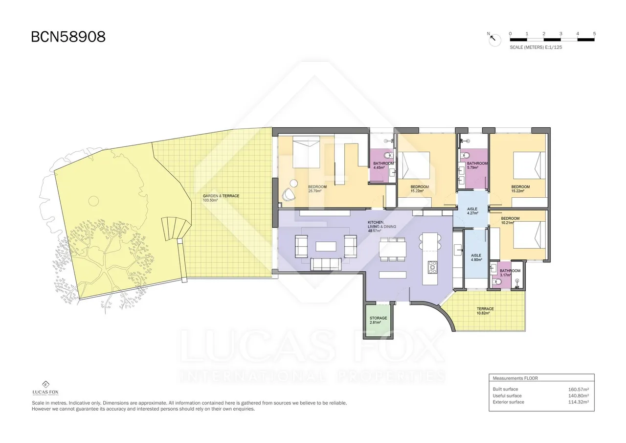 living - 161m² apartment with 115m² terrace for sale in Sant Gervasi - Galvany - Floor Plan - 1