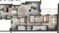 living - 164m² apartment with 10m² terrace for sale in Lista, Madrid - Floor Plan thumbnail - 1