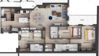living - Piso de 164m² con 10m² terraza en venta en Lista, Madrid - Plano del piso thumbnail - 1