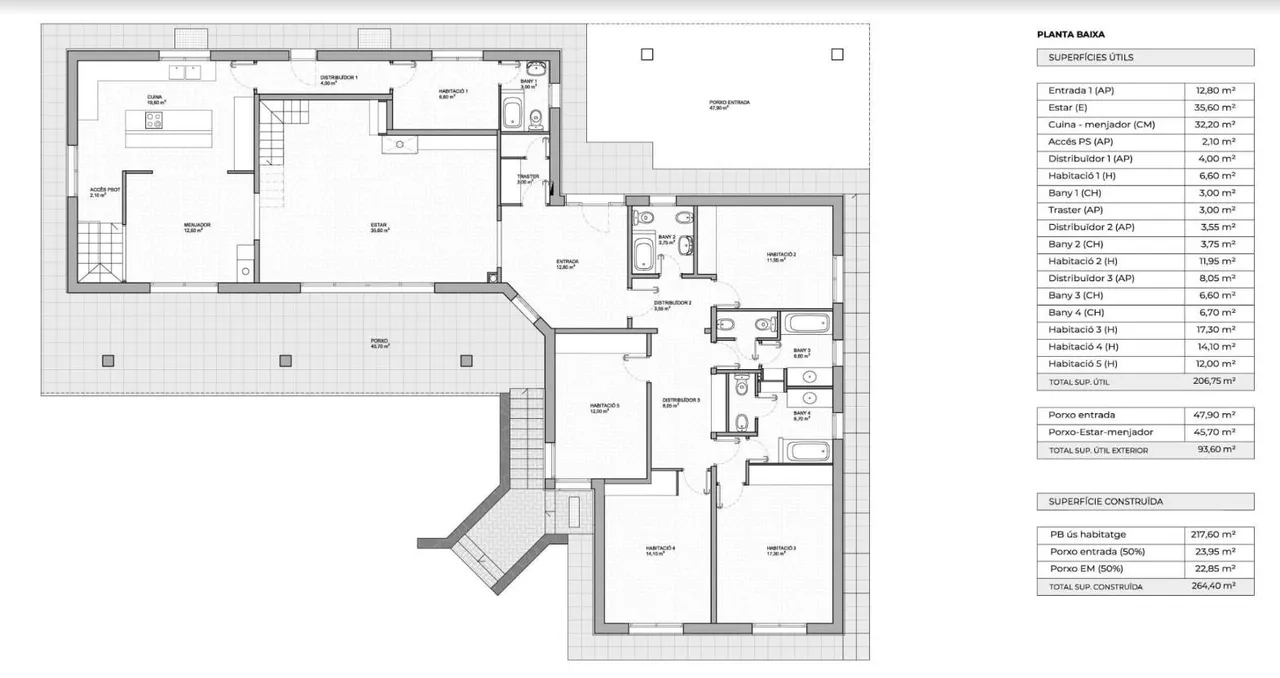 living - Casa / villa de 490m² en venta en El Port de la Selva - Plano del piso - 1