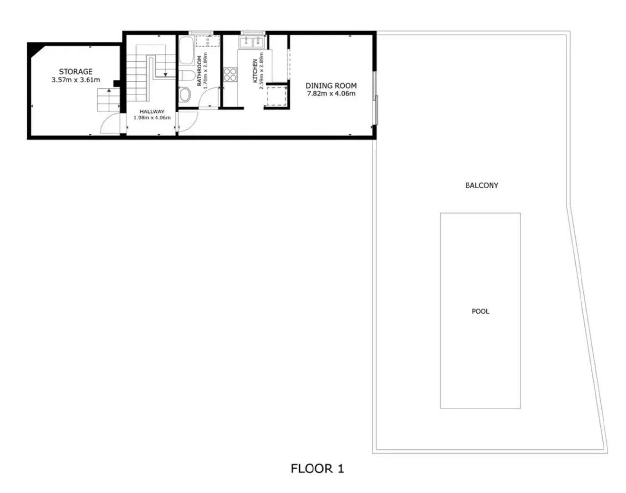 living - Casa / villa de 233m² en venta en Bahía de Rosas - Plano del piso - 1