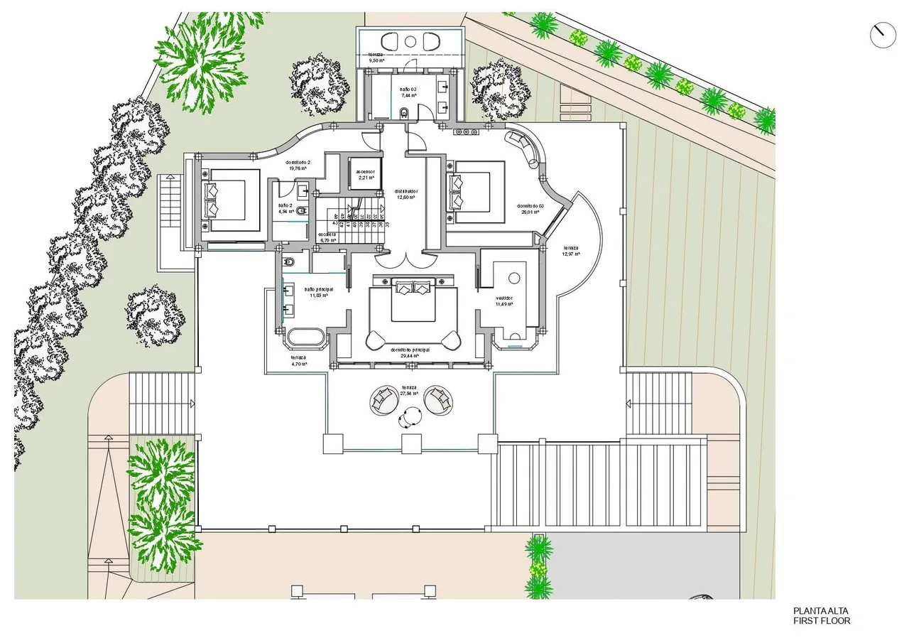 living - 1,112m² house / villa with 2,529m² garden for sale in Nueva Andalucía - Floor Plan - 6