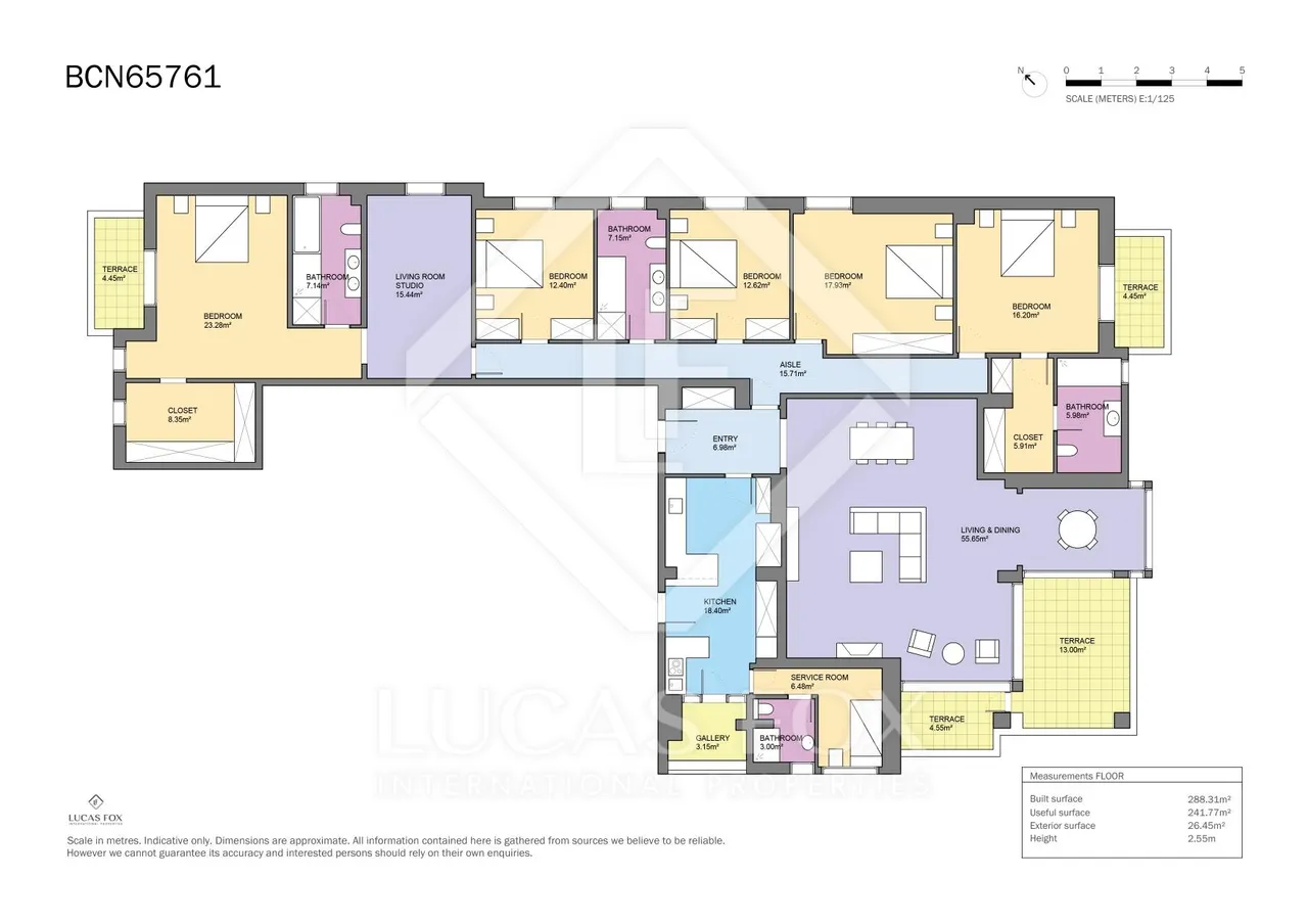living - 320m² apartment with 25m² terrace for sale in Tres Torres - Floor Plan - 1