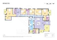 living - Piso de 320m² con 25m² terraza en venta en Tres Torres - Plano del piso thumbnail - 1