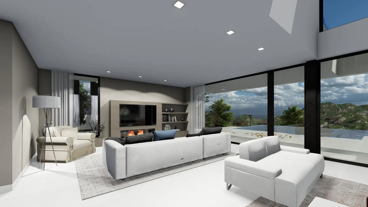 living - Aqua, Coleum and Luxury: 3 villas for sale in Sant Berger, Teià, Barcelona - gallery - 4