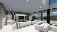 living - Aqua, Coleum and Luxury: 3 villas for sale in Sant Berger, Teià, Barcelona - gallery thumbnail - 4