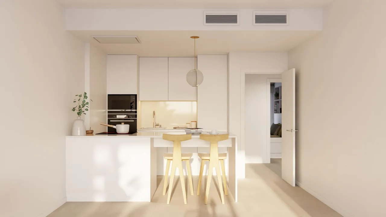 living - Apartamentos de obra nueva en venta con vistas al mar - gallery - 4