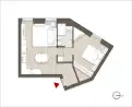 living - Zumbini 39 unità 52 - Wonen - Dils - Verdiepingsplan thumbnail - 1