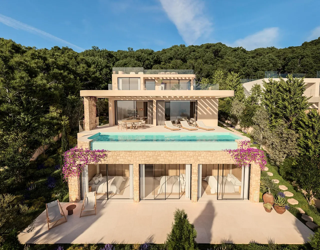 living - THE IBIZA RESIDENCES, an exclusive villa collection with sea views in Santa Eulalia, Ibiza - gallery - 3