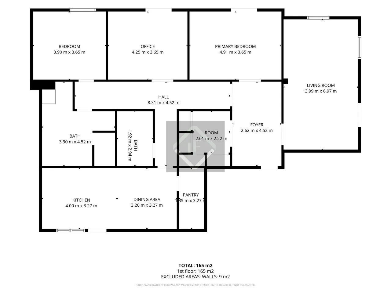 living - Piso de 200m² en venta en Palma de Mallorca, Islas Baleares - Plano del piso - 1