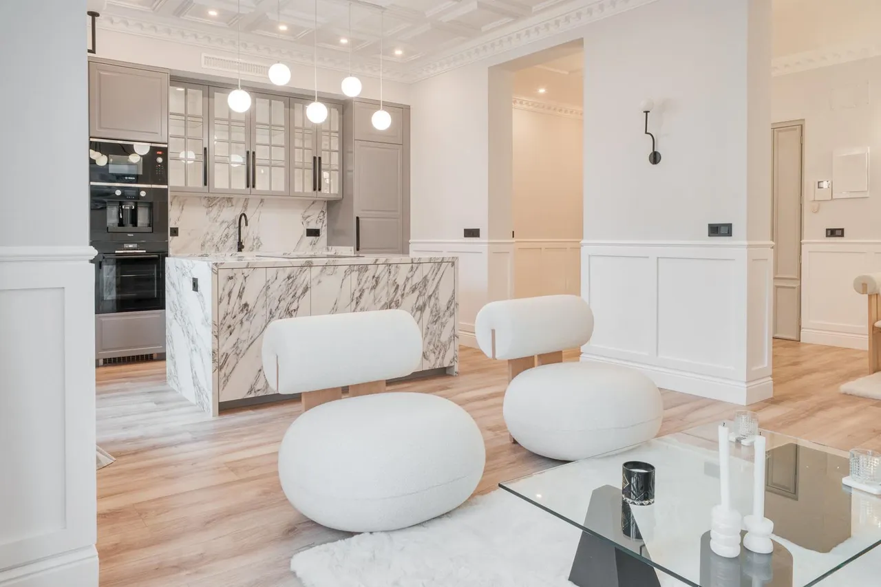 living - Piso de 163m² en alquiler en Goya, Madrid - gallery - 8