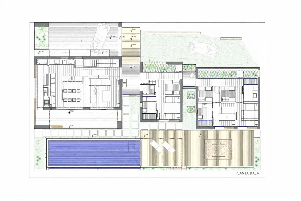 living - 520m² plot for sale in San Antonio, Balearic Islands - Floor Plan - 1