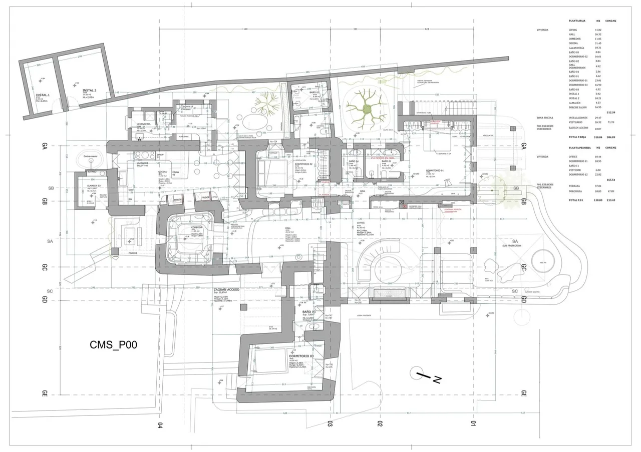 living - 760m² house / villa for sale in San José, Balearic Islands - Floor Plan - 1