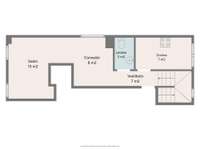 living - Piso de 89m² con 12m² terraza en venta en Sitges Town - Plano del piso thumbnail - 2