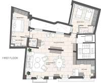 living - 128m² apartment with 12m² terrace for sale in Palma de Mallorca - Floor Plan thumbnail - 1