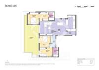 living - 120m² penthouse with 38m² terrace for sale in Eixample Left - Floor Plan thumbnail - 1
