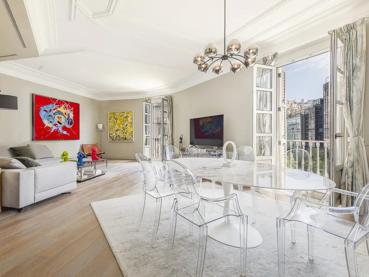 living - 209m² apartment for sale in Eixample Right, Barcelona - gallery - 2