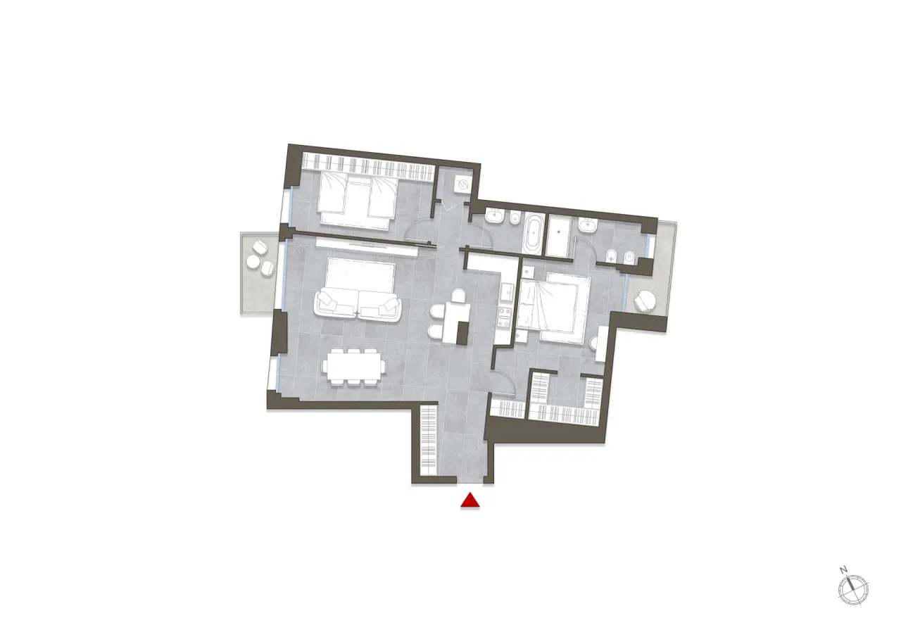 living - Zavattari 4 - Living - Dils - Planimetria - 1