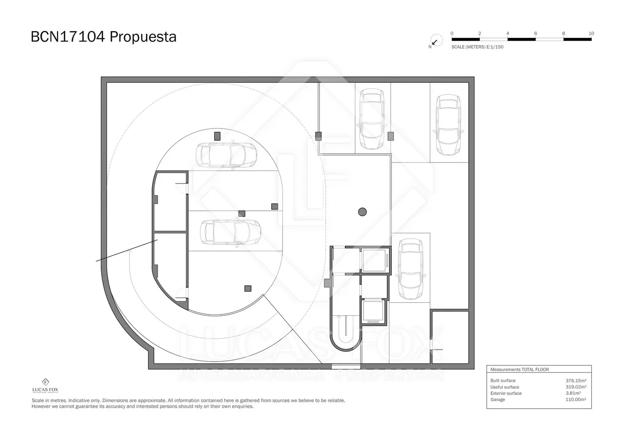 living - Piso de 376 m² en venta en Tres Torres, Barcelona - Plano del piso - 2