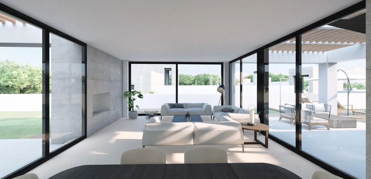living - Villa de obra nueva con 3 dormitorios  en venta con piscina cerca del mar en Mijas Costa - gallery - 6