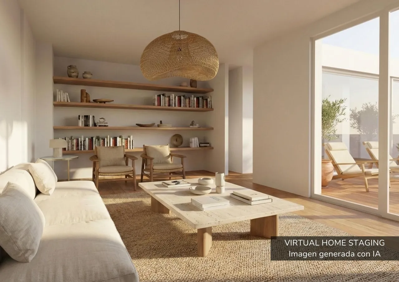 living - Ático de 189m² con 33m² terraza en venta en Sant Francesc - gallery - 6