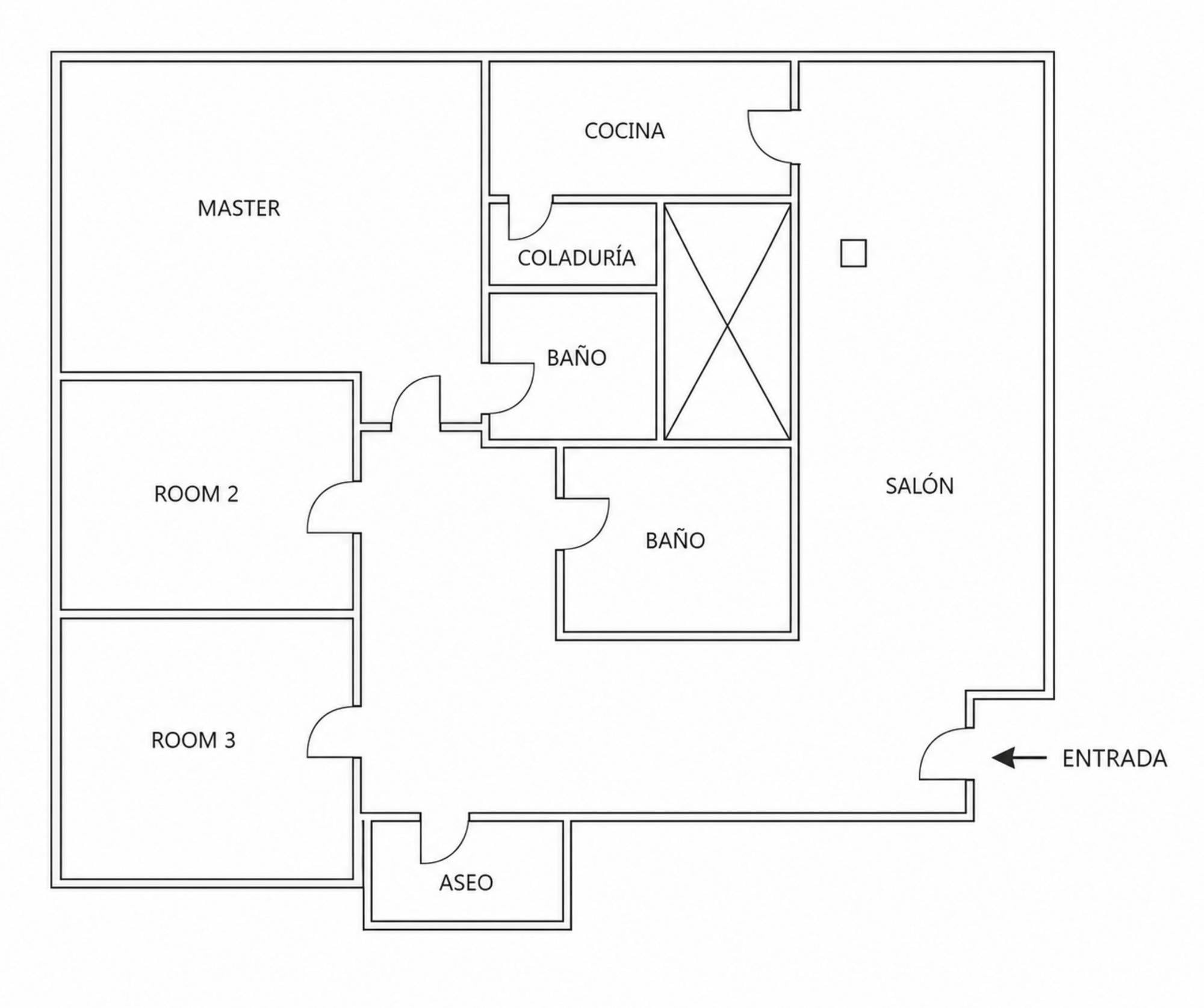 living - Piso de 180m² en alquiler en Palma de Mallorca - Plano del piso thumbnail - 1