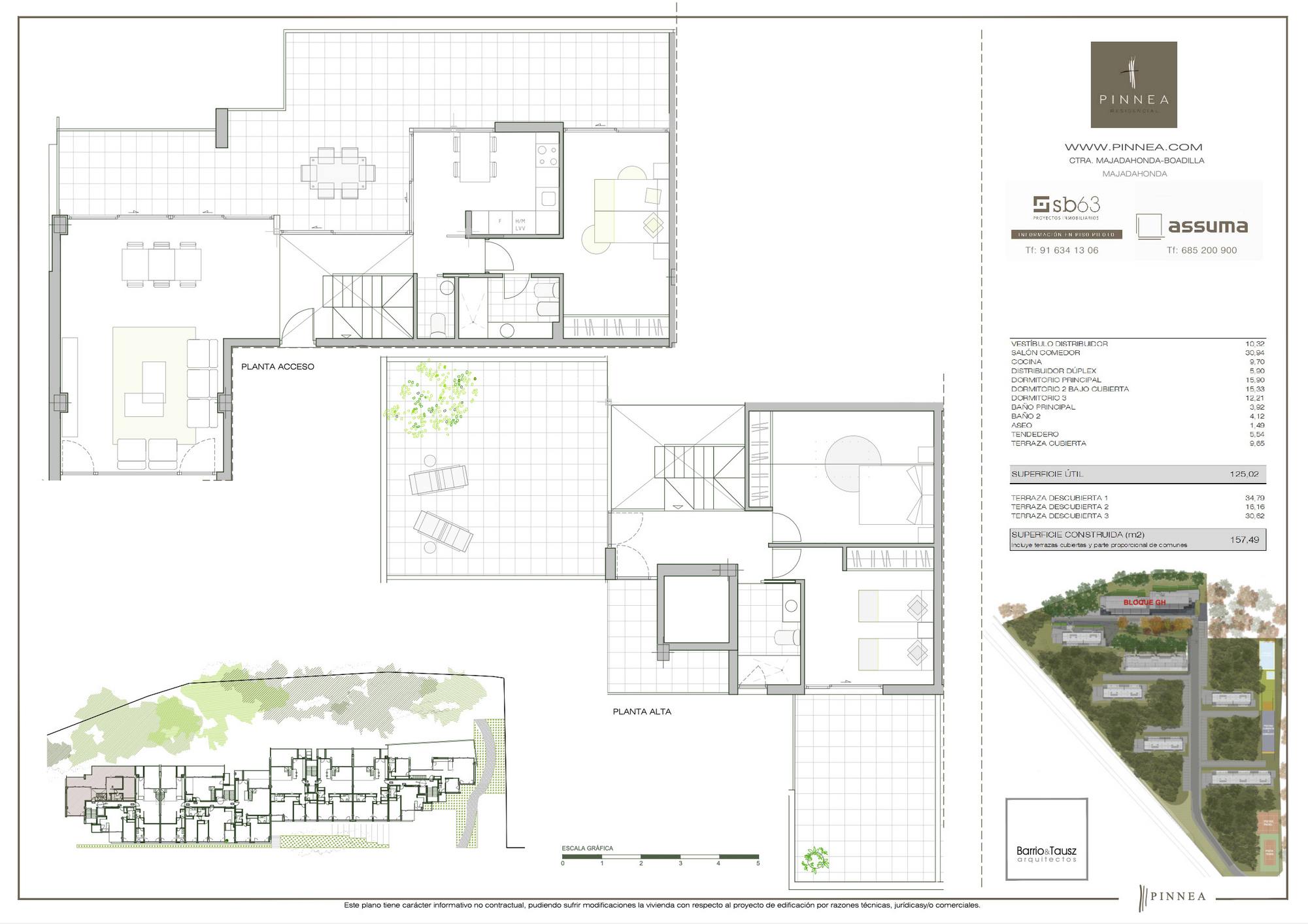 living - 158m² penthouse with 82m² terrace for sale in Majadahonda - Floor Plan - 1