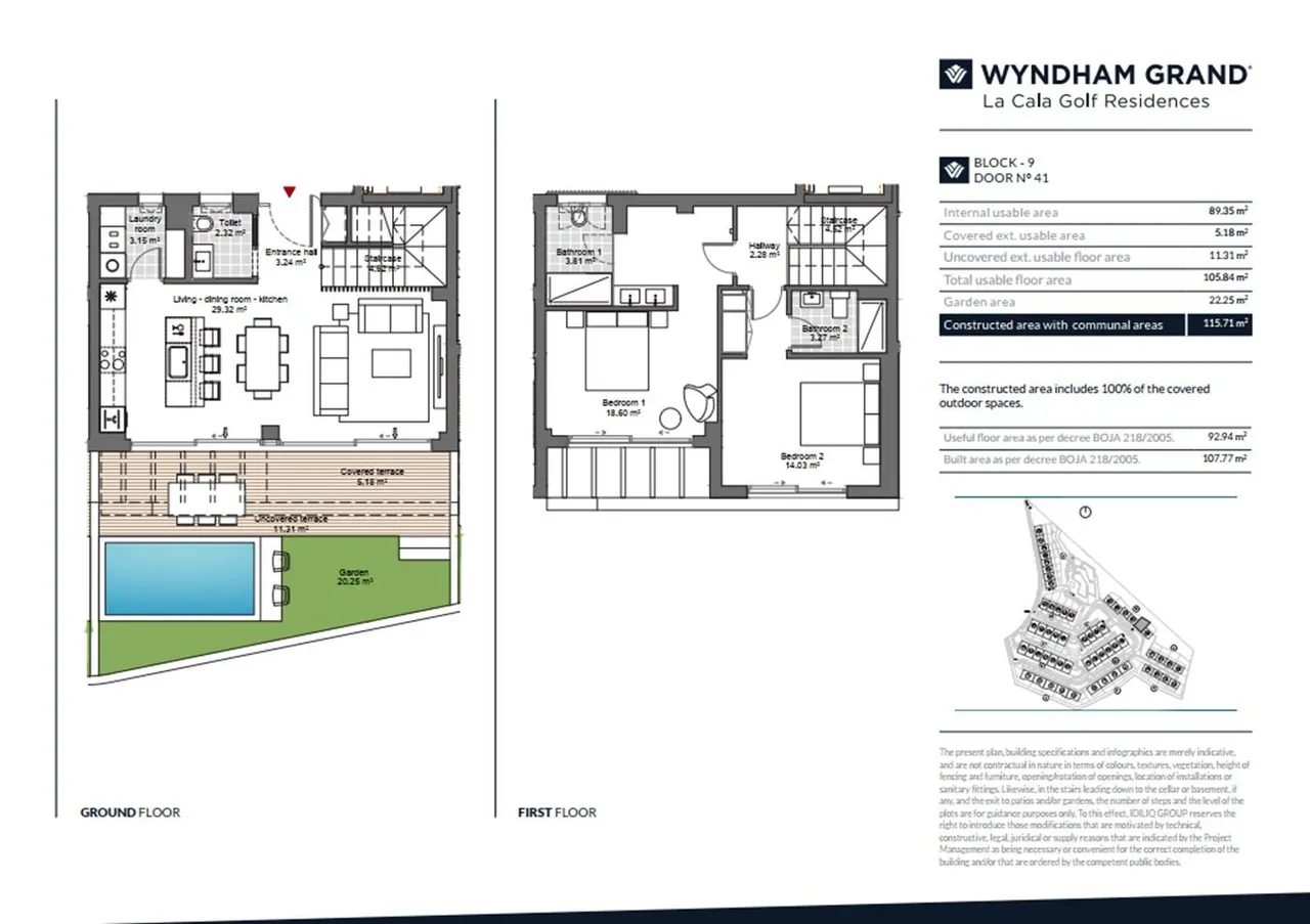 living - La Cala Golf - Floor Plan - 1