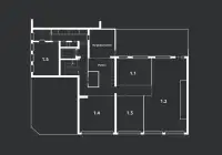 office - Unitz - Unitz 1e Jan Steenstraat 84 - Office - Dils - Plan d'étage thumbnail - 1