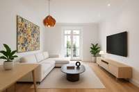 living - 90m² apartment for sale in Eixample Right, Barcelona - gallery thumbnail - 3
