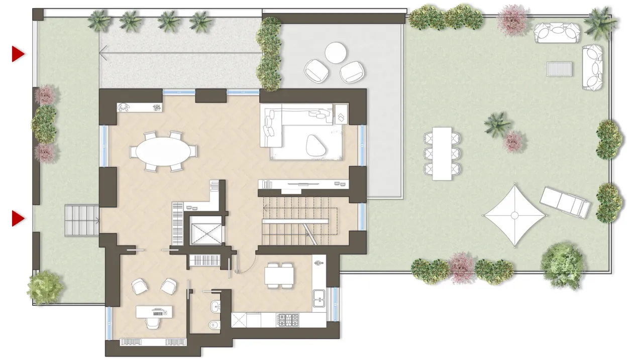 living - Perrone di San Martino 12 - Living - Dils - Plano del piso - 1