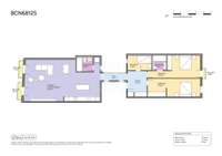 living - Piso de 125m² en venta en Gótico, Barcelona - Plano del piso thumbnail - 1