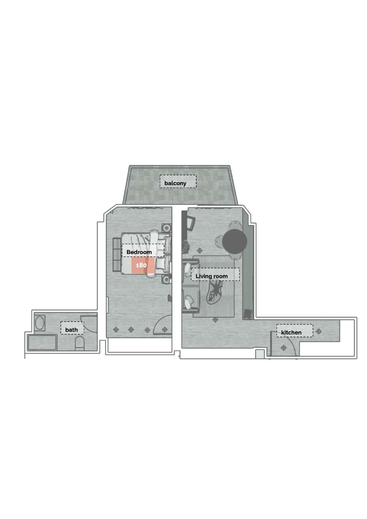 living - Piso de 73m² en venta en Universidad, Madrid - Plano del piso thumbnail - 1