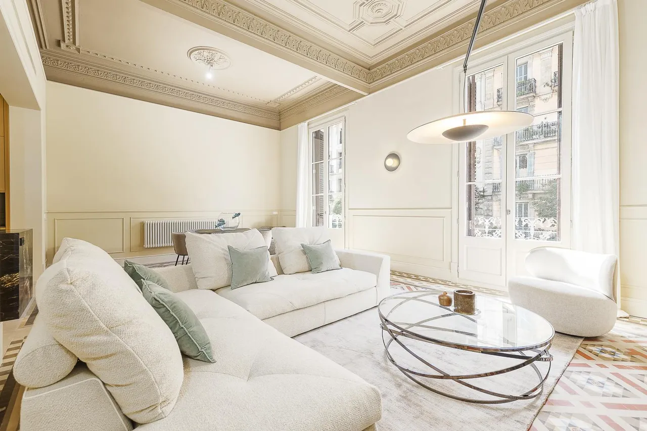 living - 204m² apartment with 9m² terrace for sale in Eixample Right - gallery - 4