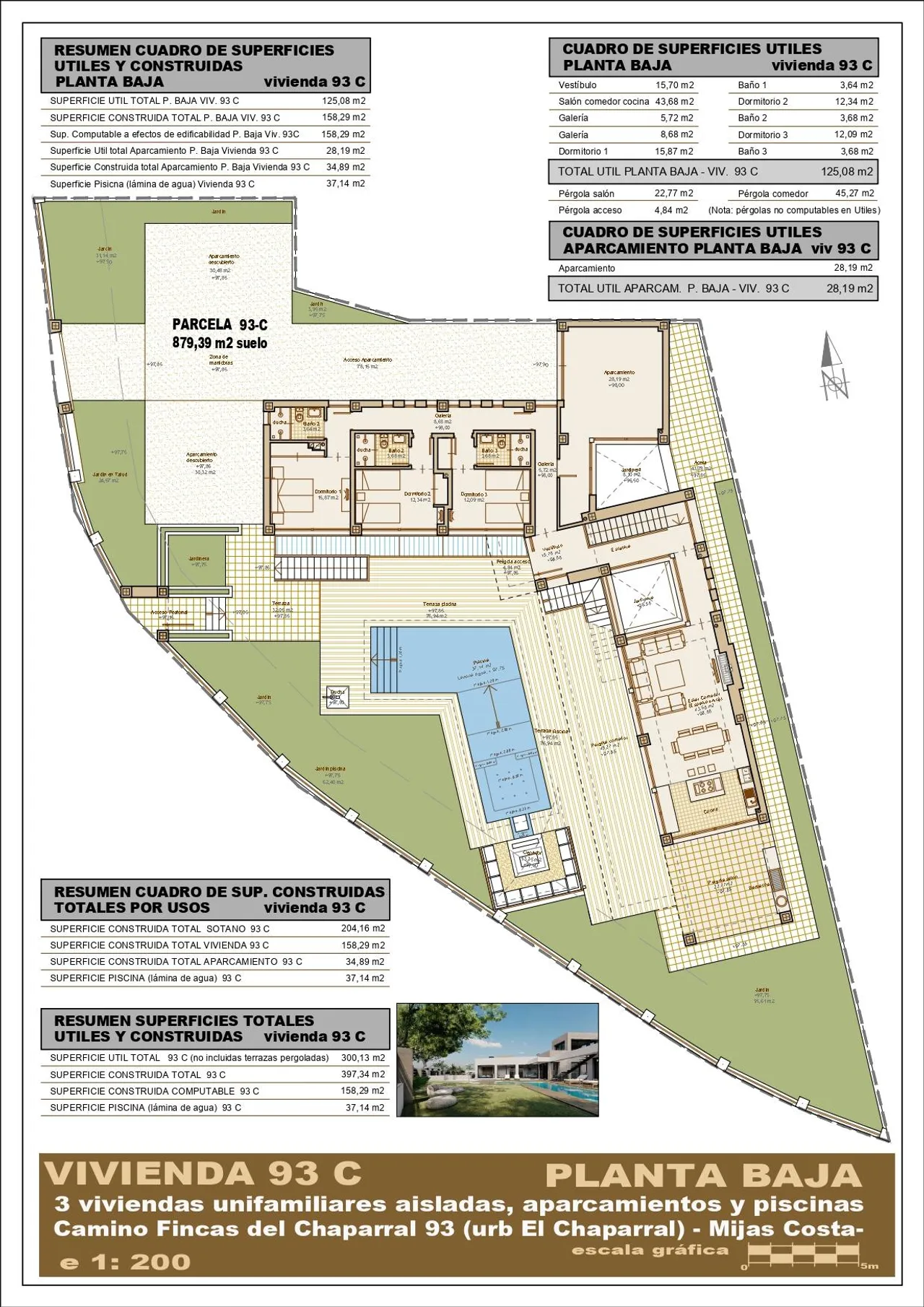 living - Sunset Chaparral Houses / Villas, Mijas, Costa del Sol - Floor Plan - 2