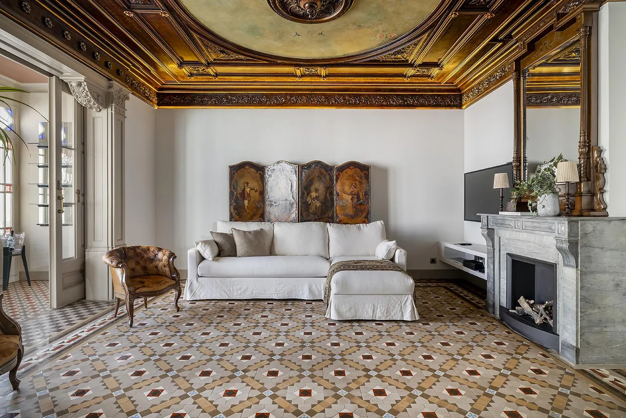 living - Piso de 205m² con 7m² terraza en alquiler en Eixample Derecho - gallery - 2