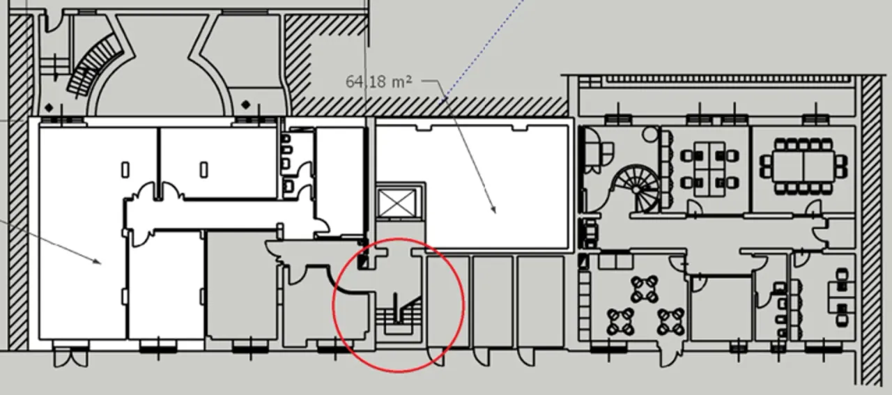 office - Tirone 11 / Avogadro 54 - Office - Dils - Plan d'étage - 2