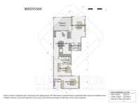 living - Ático de 130m² con 10m² terraza en venta en Arapiles - Plano del piso thumbnail - 1