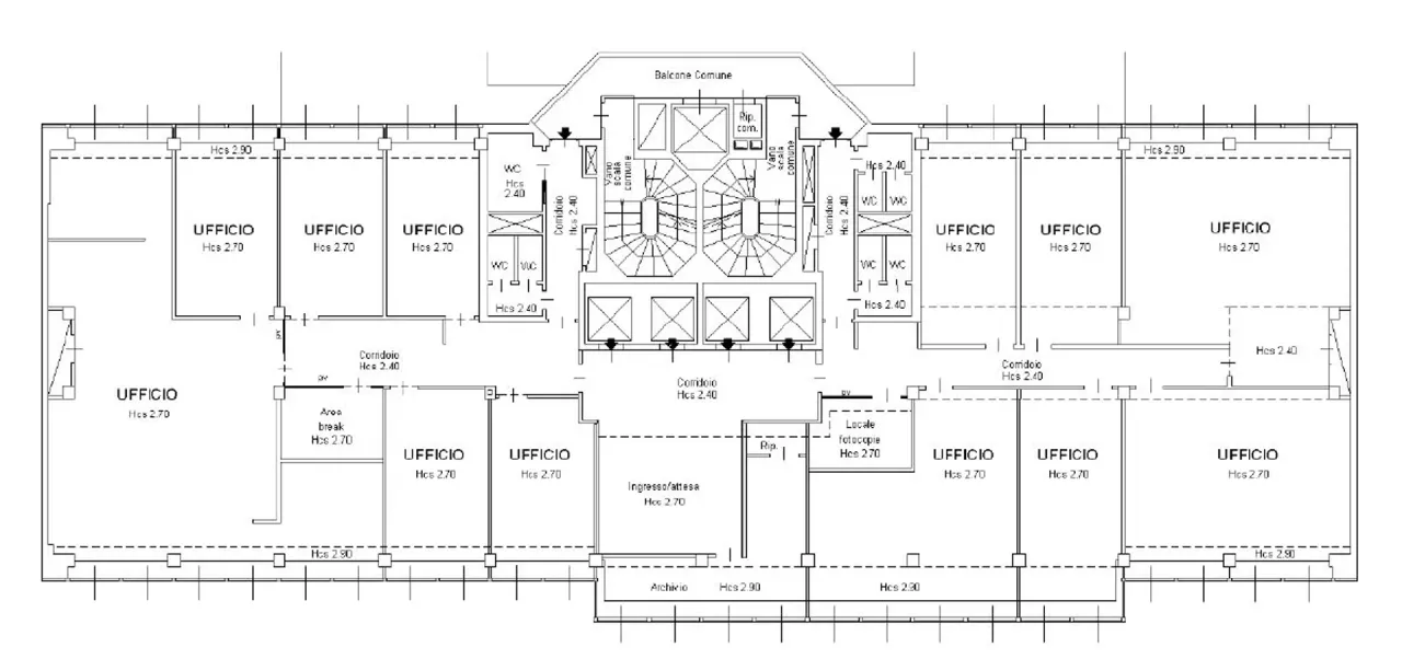 office - Repubblica 14/16 - Office - Dils - Verdiepingsplan - 1
