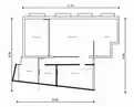 living - Piso de 111m² en alquiler en Palma de Mallorca - Plano del piso thumbnail - 1