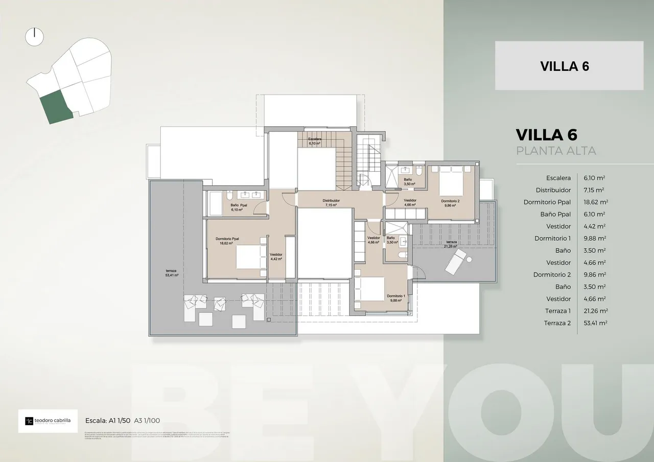 living - Urbanización privada de 7 villas modernas con vistas al mar a la venta situada en Marbella Este - Plano del piso - 6