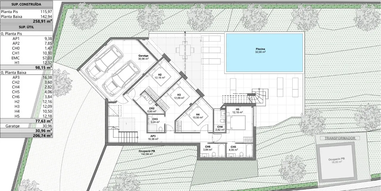 living - 259m² house / villa for sale in Cadaqués, Costa Brava - Floor Plan - 1