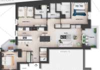 living - Piso de 187m² con 10m² terraza en venta en Goya, Madrid - Plano del piso thumbnail - 1