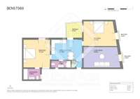 living - 95m² apartment with 8m² terrace for sale in Gótico - Floor Plan thumbnail - 1