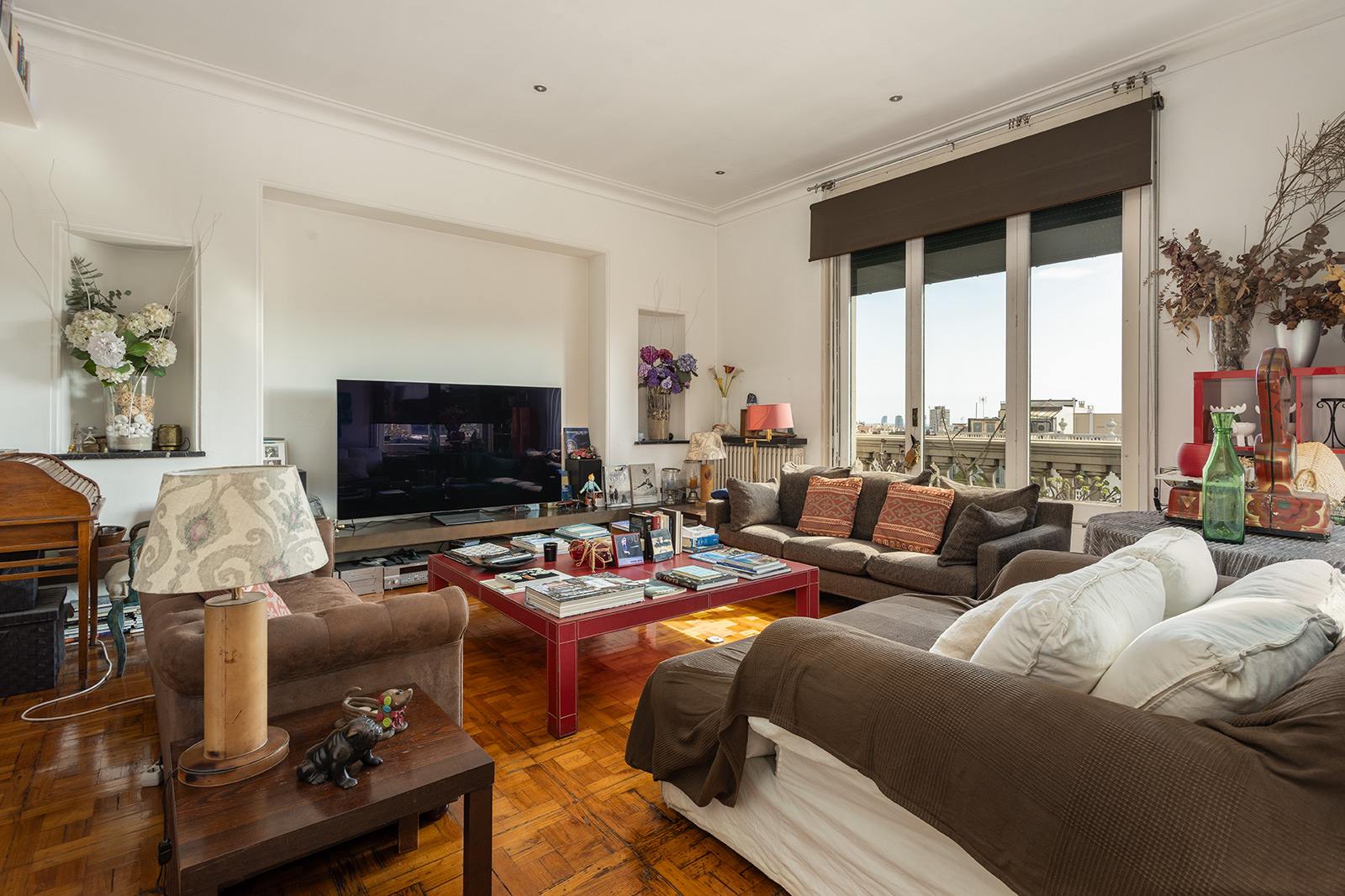 living - Piso de 259m² con 84m² terraza en venta en Turó Park - gallery thumbnail - 10