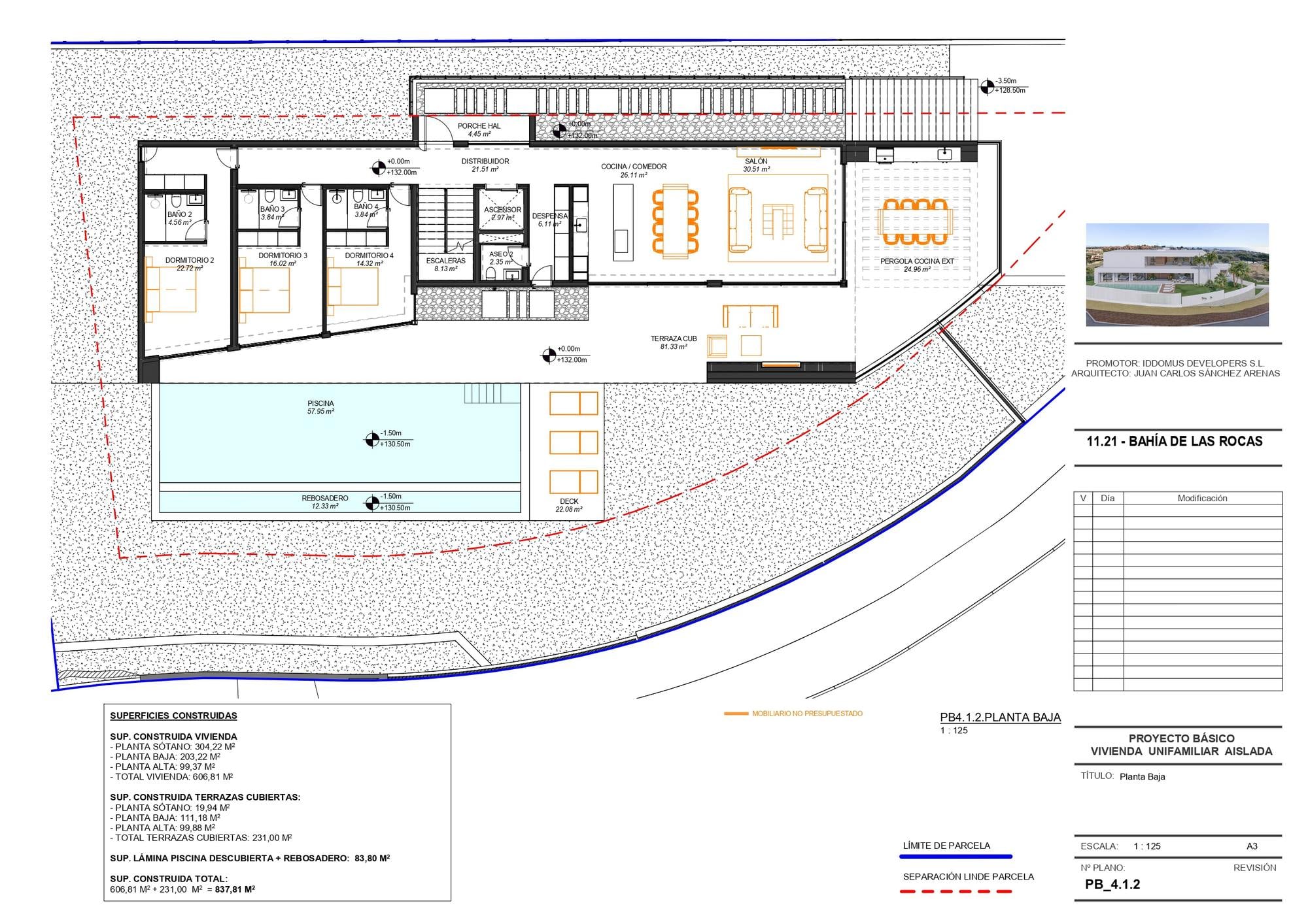 living - Casa / villa de 838m² con 231m² terraza en venta en Casares - Plano del piso thumbnail - 4